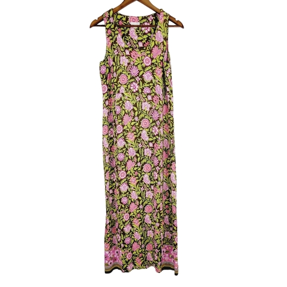 J.Jill green and pink floral dress size S - Picture 11 of 13